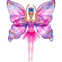 Barbie Dance and Flutter Muñeca con Transformación 2 en 1 de Bailarina a Mariposa> Muñecas