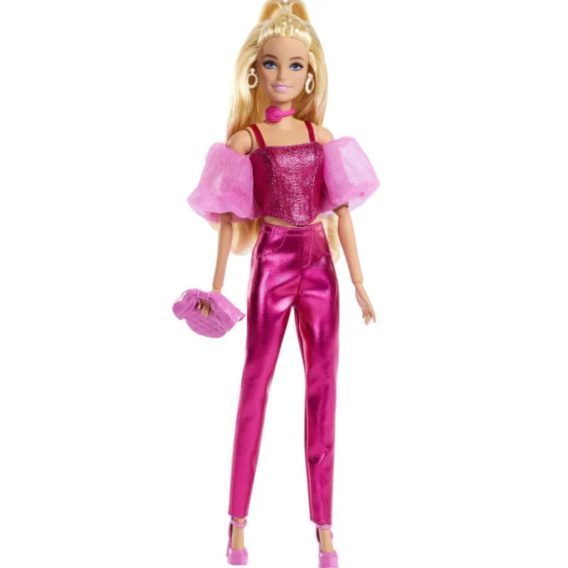 Barbie Deluxe Style Muñeca con Conjunto Rosa Metalizado> Muñecas