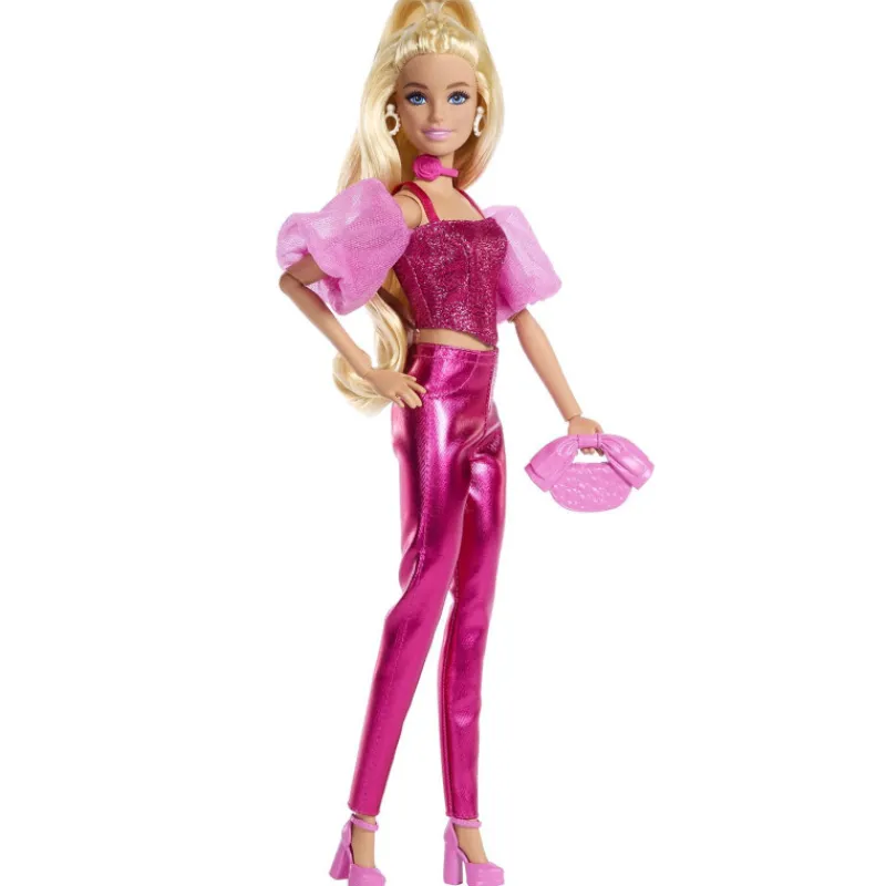 Barbie Deluxe Style Muñeca con Conjunto Rosa Metalizado> Muñecas