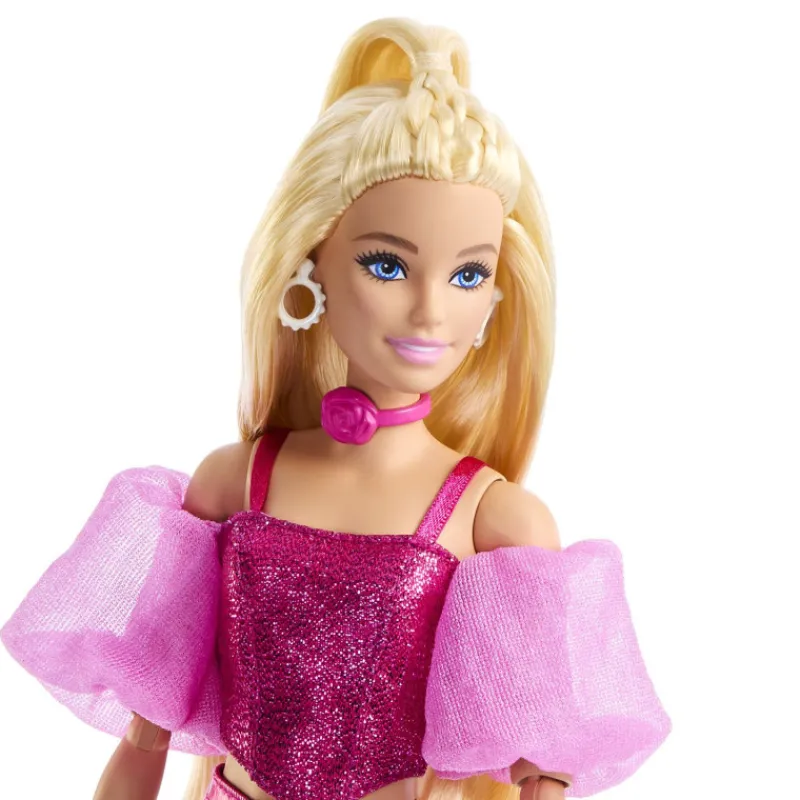 Barbie Deluxe Style Muñeca con Conjunto Rosa Metalizado> Muñecas