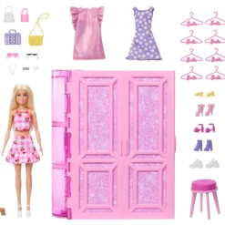 Barbie Dream Closet Muñeca, Conjunto y Accesorios><noscript><img width=