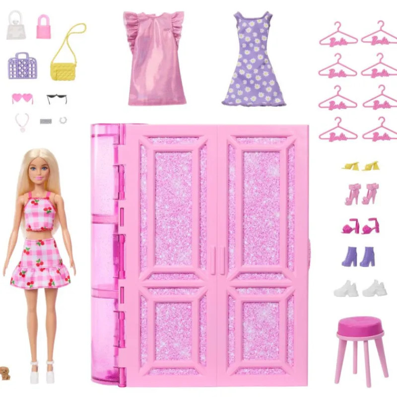 Barbie Dream Closet Muñeca, Conjunto y Accesorios> Muñecas