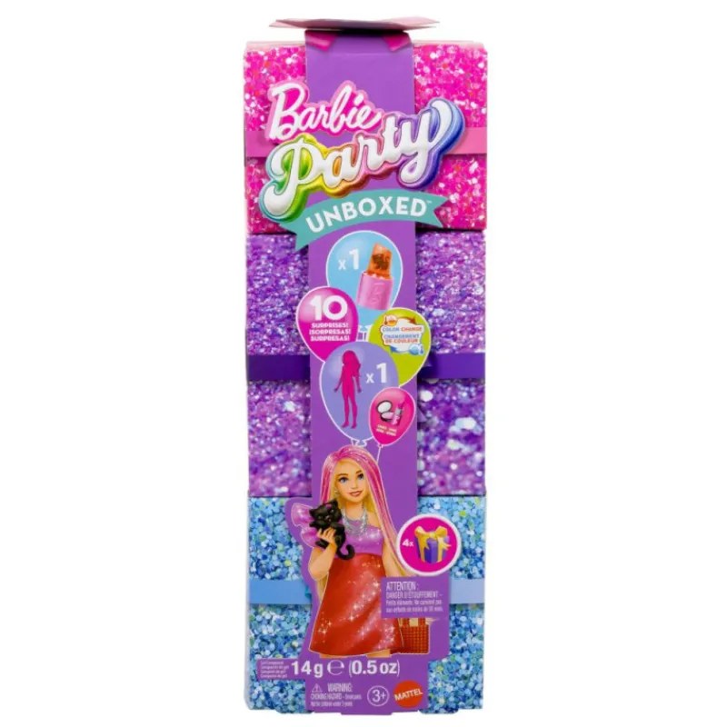 Barbie Muñeca Red Sparkle de la Serie Glam Party de Party Unboxed y Accesorios> Muñecas