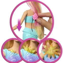 Barbie Muñeca Sirena Mágica de Flores><noscript><img width=