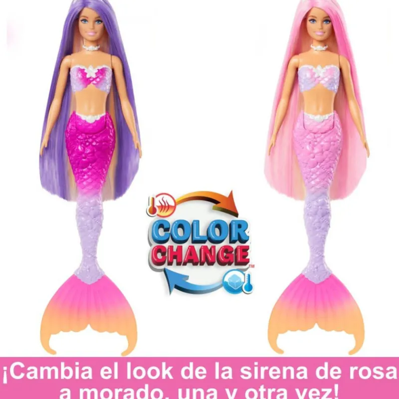 Barbie un Toque de Magia Malibú Sirena Cambia De Color> Muñecas