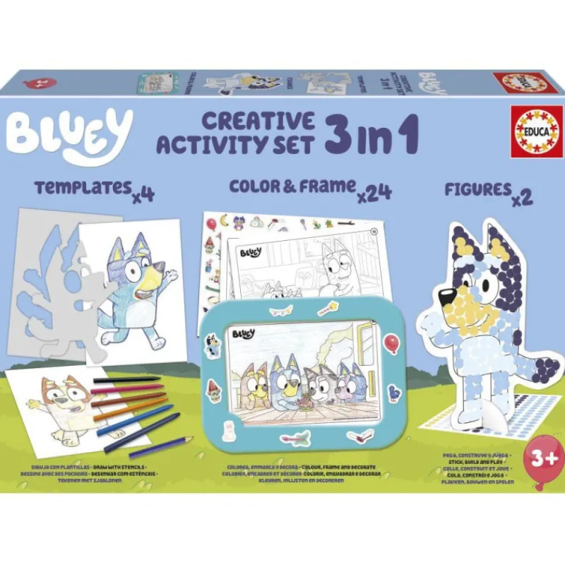 Bluey Educa Set Creativo de Actividades 3 en 1> Creativos