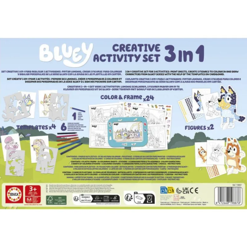 Bluey Educa Set Creativo de Actividades 3 en 1> Creativos