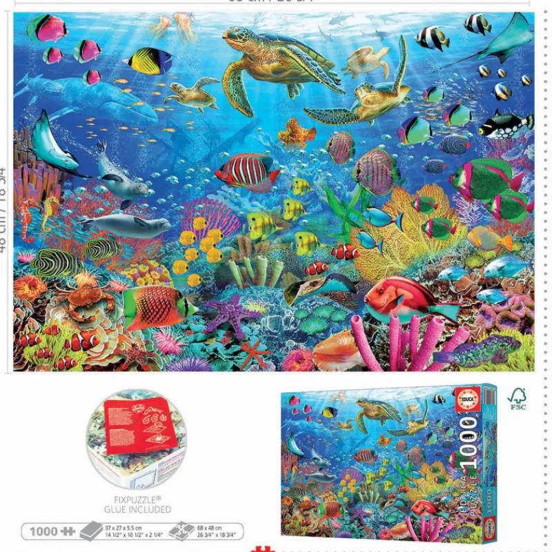 Otras marcas Educa Puzzle 1000 Piezas Tortugas en el Paraíso - 19266> Puzzles