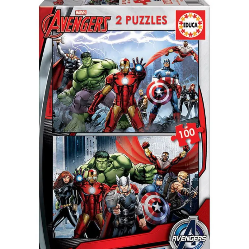 Capitan america Educa Puzzle 2 x 100 Piezas Avengers - 15771> Puzzles