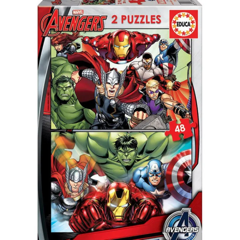 Capitan america Educa Puzzle 2 x 48 Piezas Avengers - 15932> Puzzles