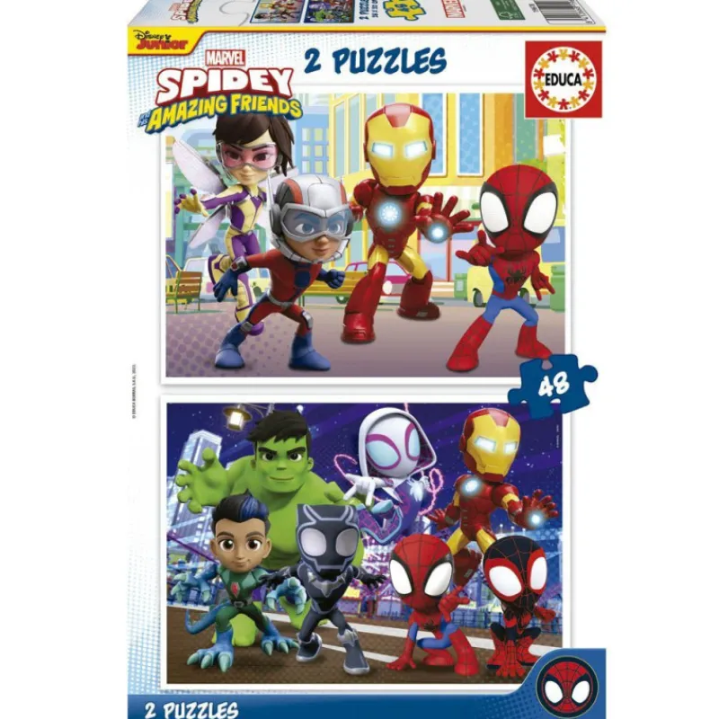 Spidey and his amazing friends Educa Puzzle 2 x 48 Piezas Spidey And His amazing - 19678> Puzzles
