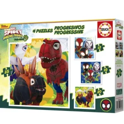 Spidey and his amazing friends Educa Puzzle Progresivo 12-16-20-25 Piezas Dino-Webs><noscript><img width=