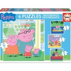 Peppa pig Educa Puzzle Progresivo 6-9-12-16 Piezas - 15918> Puzzles