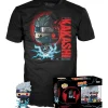 Funko Pop! & Tee Naruto Shippuden Pack Figura Kakashi Edición Especial Brilla en la Oscuridad con Camiseta Talla M> Fan Zone|Figuras Acción