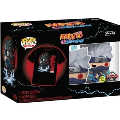 Funko Pop! Tees Naruto Shippuden Pack Figura Kakashi Edición Especial Brilla en la Oscuridad con Camiseta Talla XL> Fan Zone|Figuras Acción