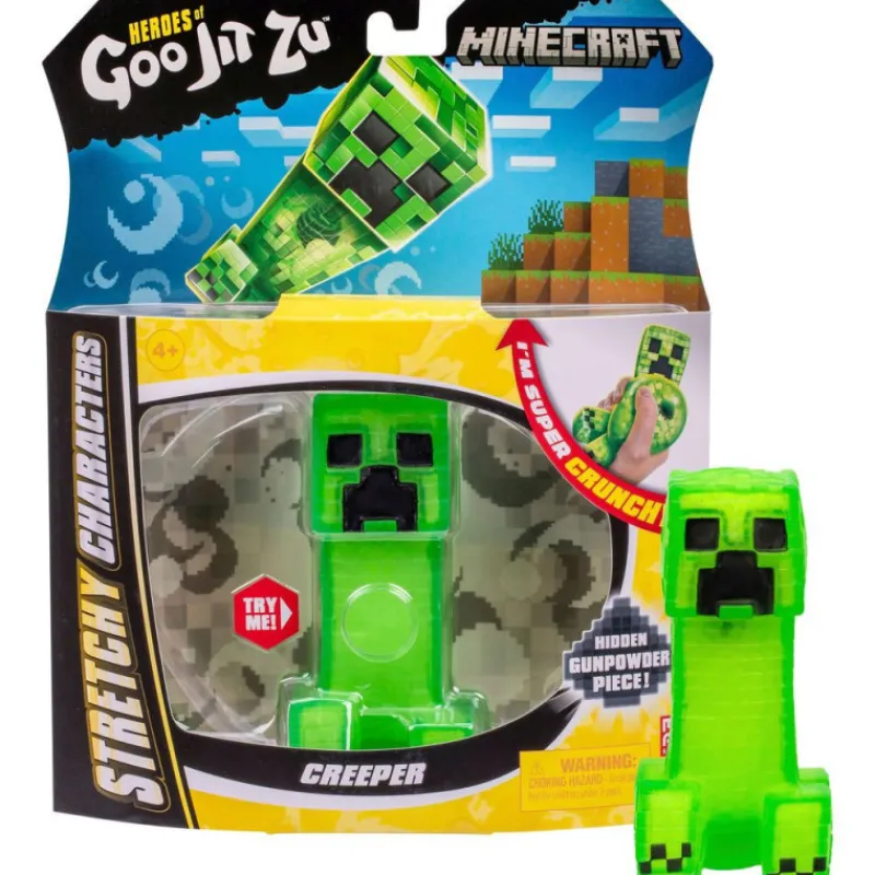 Goo jit zu Heroes Minecraft Stretchy Characters Figura Creeper> Figuras Acción