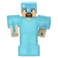 Goo jit zu Heroes Minecraft Stretchy Characters Figura Steve With Diamond Armor & Sword> Figuras Acción