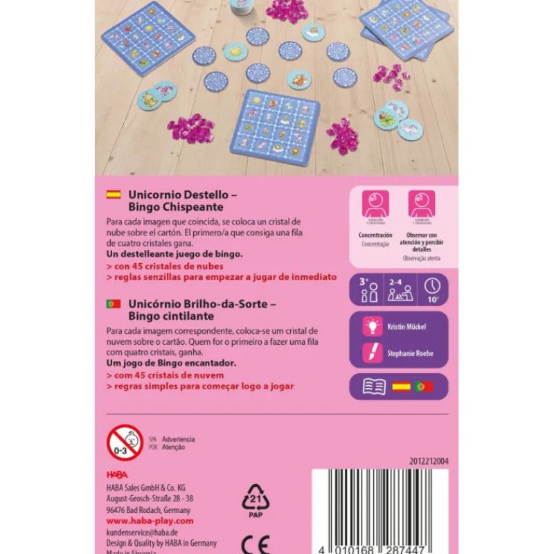 Otras marcas Haba Unicornio Destello Bingo Chispeante Juego de Mesa> Juegos De Mesa
