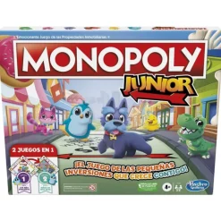 Hasbro gaming Monopoly Junior 2 Juegos en 1 Juego de Mesa> Juegos De Mesa