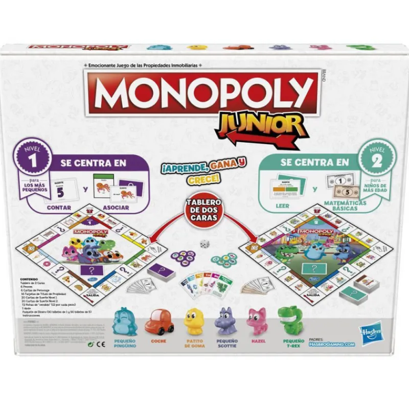 Hasbro gaming Monopoly Junior 2 Juegos en 1 Juego de Mesa> Juegos De Mesa