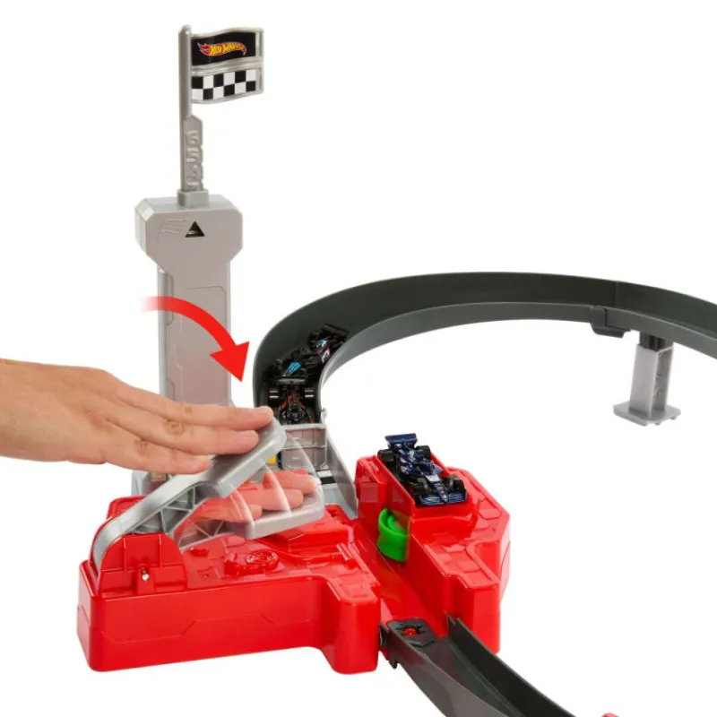 Hot wheels Circuito de Carreras a Gran Velocidad de Fórmula 1 y con 3 Coches> Vehículos Y Pistas