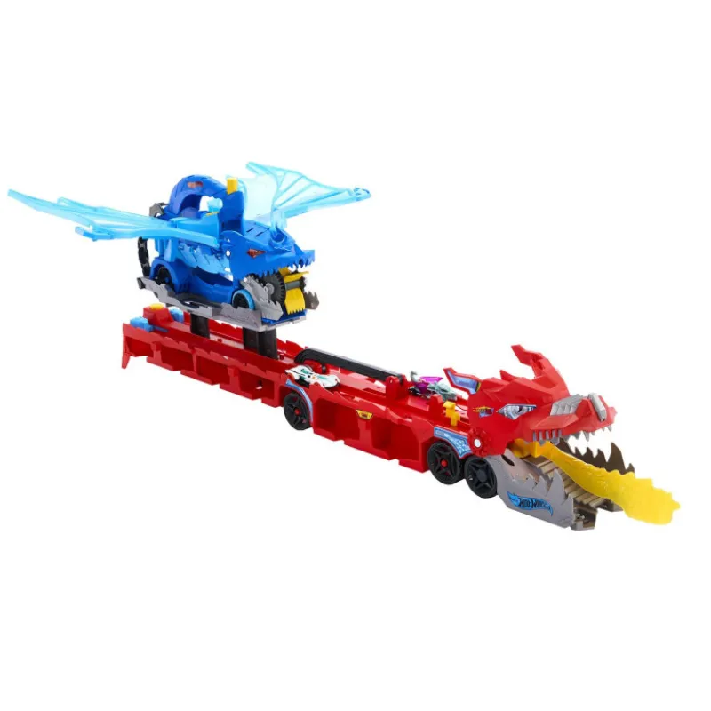 Hot wheels City Dragón Transportador con Ataque Doble Definitivo con 2 Coches> Vehículos Y Pistas