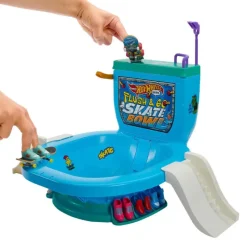 Hot wheels Flush & Go Skate Bowl Set de Juego con Forma de Inodoro><noscript><img width=