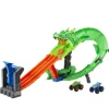 Hot wheels Monster Trucks Conjunto Destrucción del Dragón Serie Sharks Vs Dinos> Vehículos Y Pistas