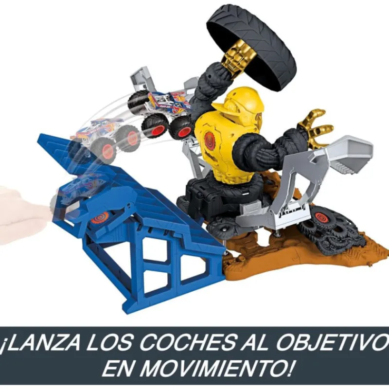 Hot wheels Monster Trucks Arena Smashers Mega Wrex Vs Crushzilla Takedown> Vehículos Y Pistas