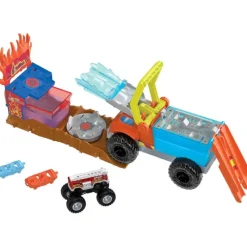 Hot wheels Monster Trucks Arena Smashers Color Shifters 5 Alarm Rescue> Vehículos Y Pistas