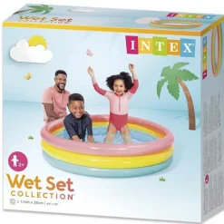Otras marcas INTEX Piscina Hinchable 3 Aros con Suelo Acolchado 114 x 25 cm> Juguetes Deportivos