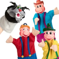 Juguettos 4 Marionetas Los Tres Cerditos> Imitación