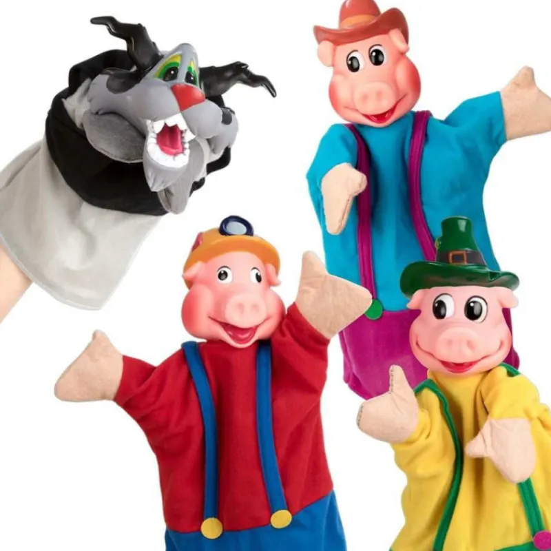 Juguettos 4 Marionetas Los Tres Cerditos> Imitación
