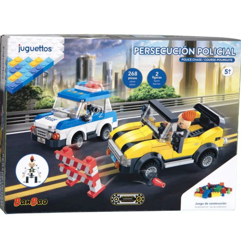 Juguettos Construcción Coche de Policía> Construcción