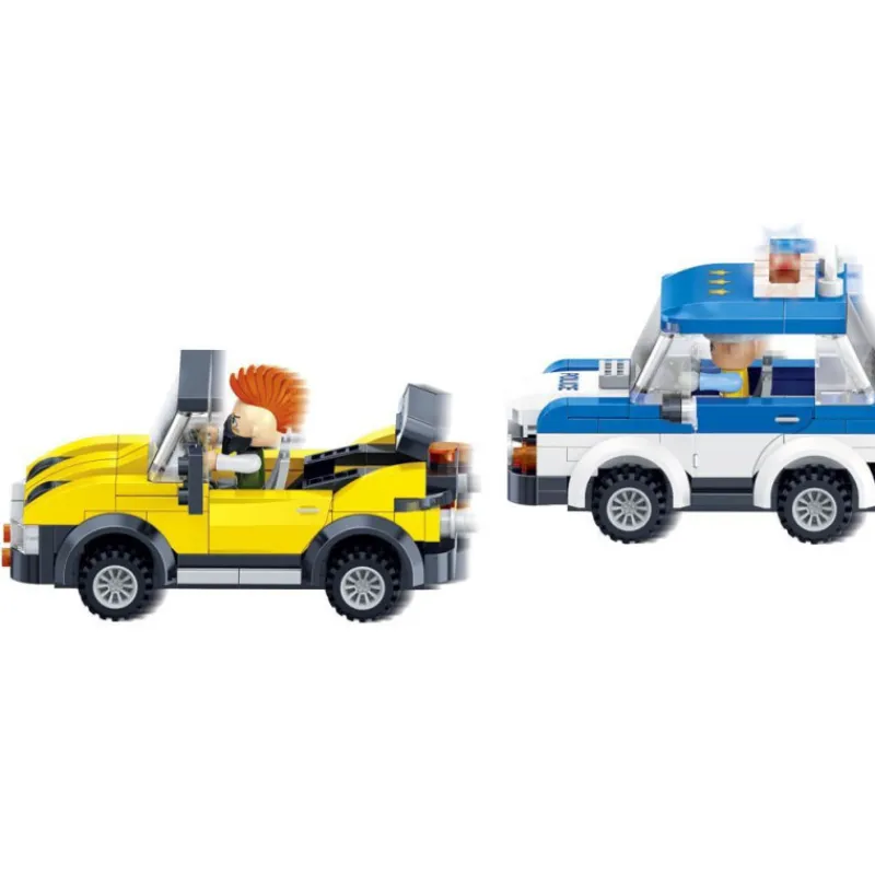 Juguettos Construcción Coche de Policía> Construcción