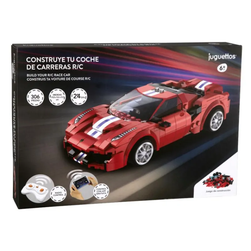 Juguettos Construye Tu Coche De Carreras Radio Control Rojo> Construcción