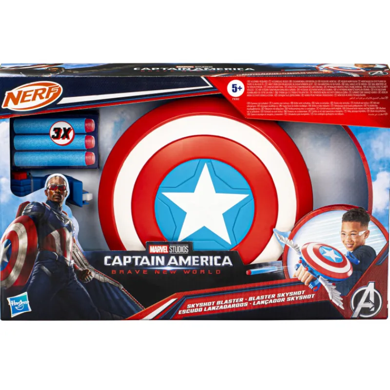 Marvel Capitán América Escudo Lanzadardos Nerf> Disfraces Y Accesorios|Juguetes Deportivos