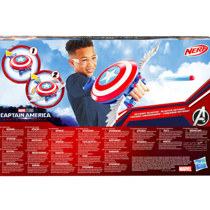 Marvel Capitán América Escudo Lanzadardos Nerf> Disfraces Y Accesorios|Juguetes Deportivos