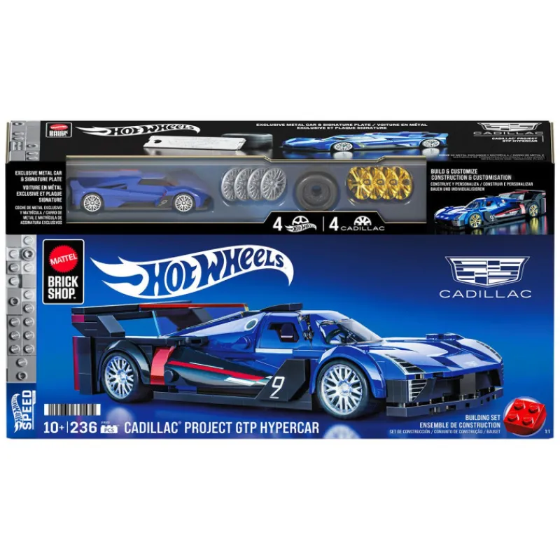 Otras marcas Mattel Brick Shop Hot Wheels Cadillac Project GTP Hypercar 236 piezas> Construcción|Fan Zone