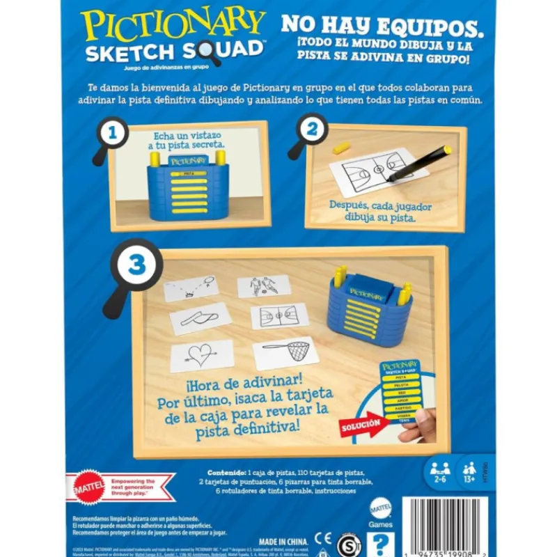 Mattel games Pictionary Sketch Squad Juego de Mesa> Juegos De Mesa
