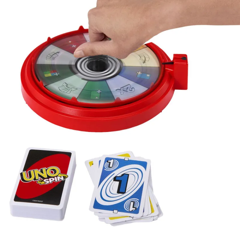 Mattel games UNO Spin Juego de Cartas con Ruleta> Juegos De Mesa