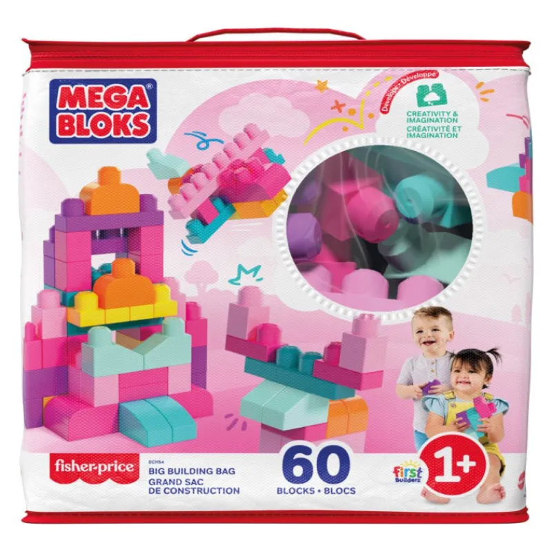 Mega bloks Bolsa de Construcción 60 Piezas Bolsa Rosa> Construcción