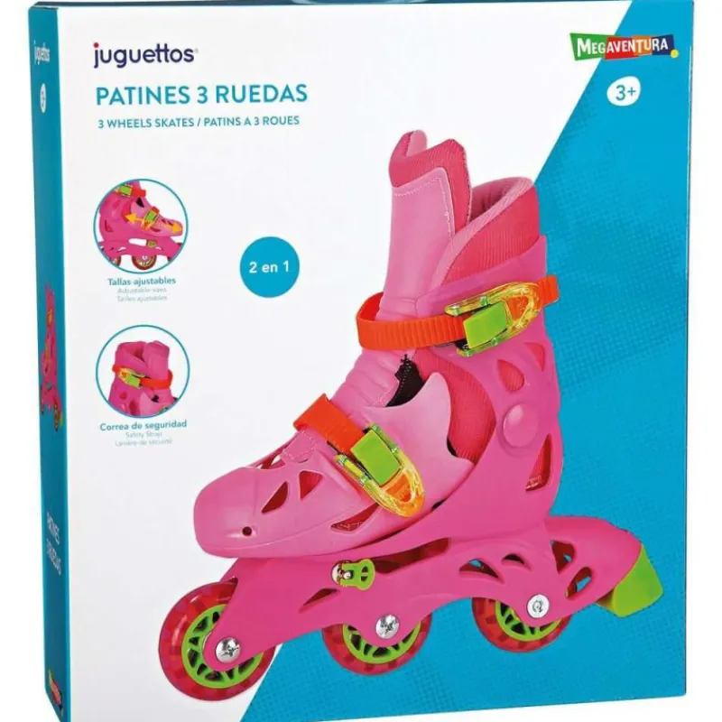 Megaventura Patín 3 Ruedas Rosa Talla S> Juguetes Deportivos
