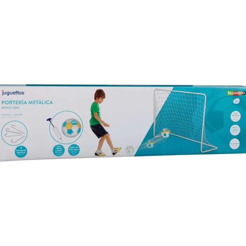 Megaventura Portería Metálica con Balón> Juguetes Deportivos