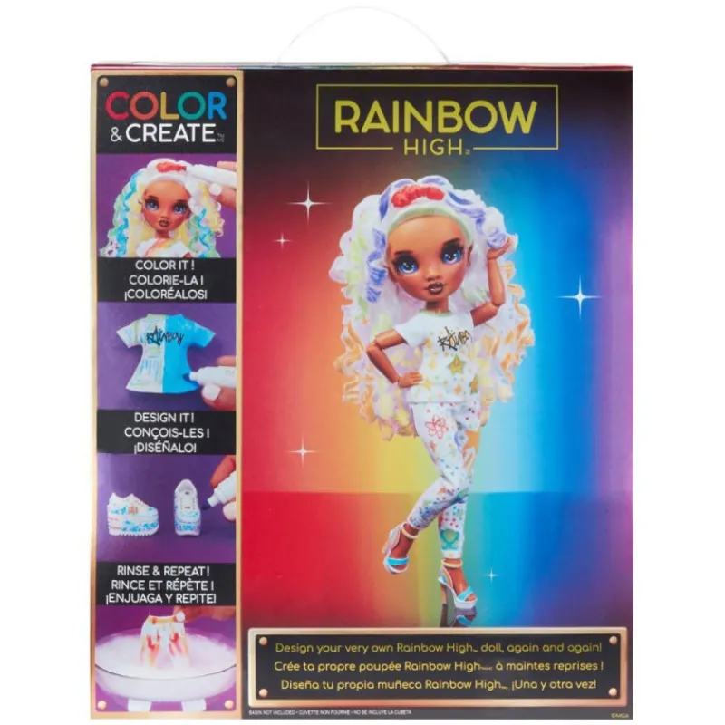 Rainbow high MGA Color & Create Muñeca Ojos Morados> Muñecas