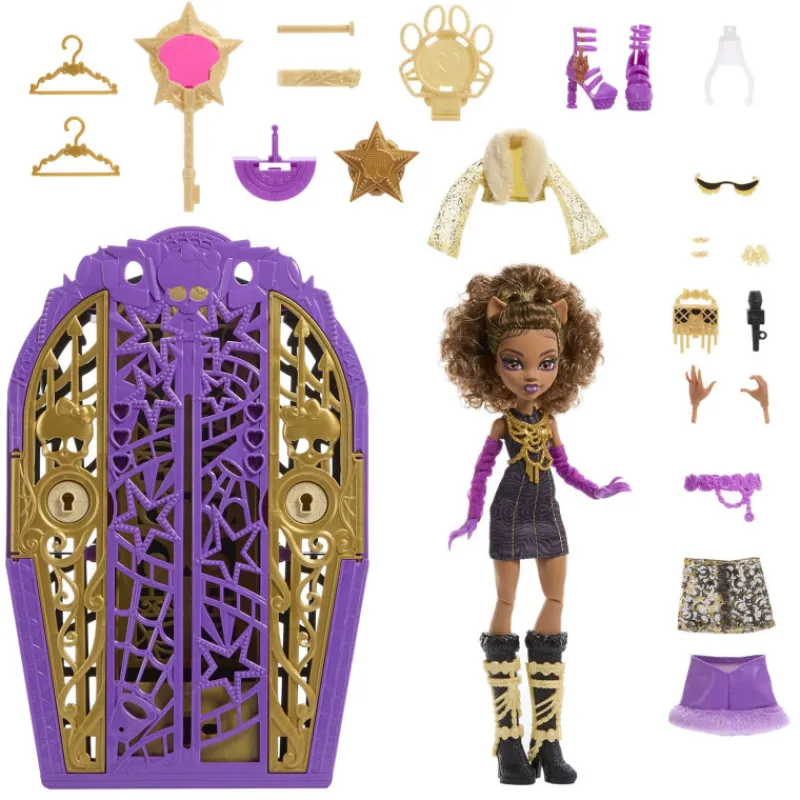 Monster high Conjunto de Juego de Clawdeen Wolf de Skulltimate Secrets Hauntlywood Mysteries> Muñecas