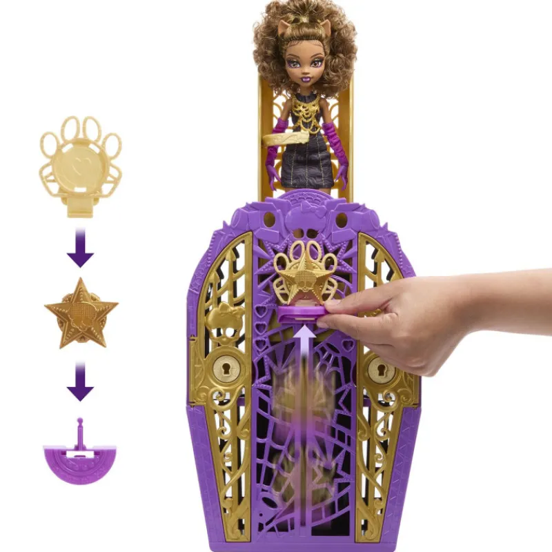 Monster high Conjunto de Juego de Clawdeen Wolf de Skulltimate Secrets Hauntlywood Mysteries> Muñecas