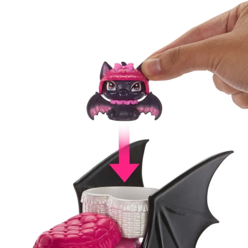 Monster high Draculaura con Moto Vampirística y Mascota> Muñecas
