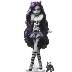 Monster high Muñeca Clawdeen Wolf en Blanco y Negro con Pósteres> Fan Zone|Muñecas