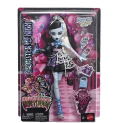Monster high Muñeca Frankie Stein de la Colección Cumplespantos con Vestido de Fiesta Negro> Muñecas